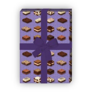 Kartenkaufrausch: Leckeres Pralinen Geschenkpapier mit aus unserer Designer Papeterie in lila