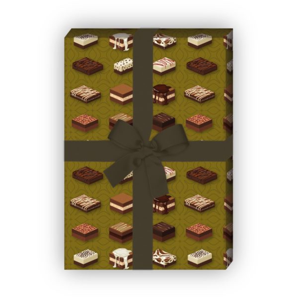 Kartenkaufrausch: Leckeres Pralinen Geschenkpapier mit aus unserer Designer Papeterie in beige