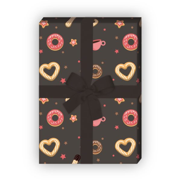 Kartenkaufrausch: Köstliches Keks Geschenkpapier mit aus unserer Designer Papeterie in braun