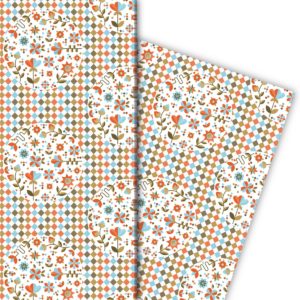 Kartenkaufrausch: Modernes grafisches Geschenkpapier mit aus unserer florale Papeterie in weiß