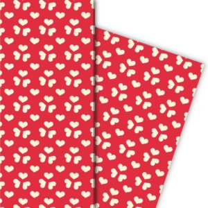 Kartenkaufrausch: Romantisches Liebes Geschenkpapier mit aus unserer Designer Papeterie in rot