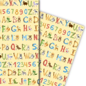 Kartenkaufrausch: Niedliches Kinder Geschenkpapier mit aus unserer Einschulungs Papeterie in gelb