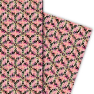 Kartenkaufrausch: Musik Blumen Geschenkpapier mit aus unserer Designer Papeterie in rosa