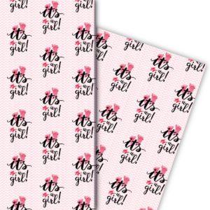 Kartenkaufrausch: Rosa Baby Geschenkpapier mit aus unserer Baby Papeterie in rosa