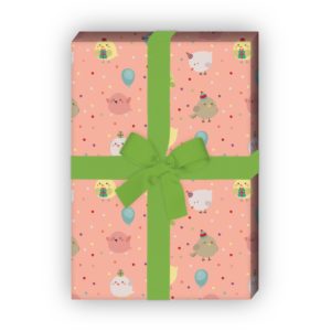 Kartenkaufrausch: Lustiges Geburtstags Geschenkpapier mit aus unserer Geburtstags Papeterie in rosa