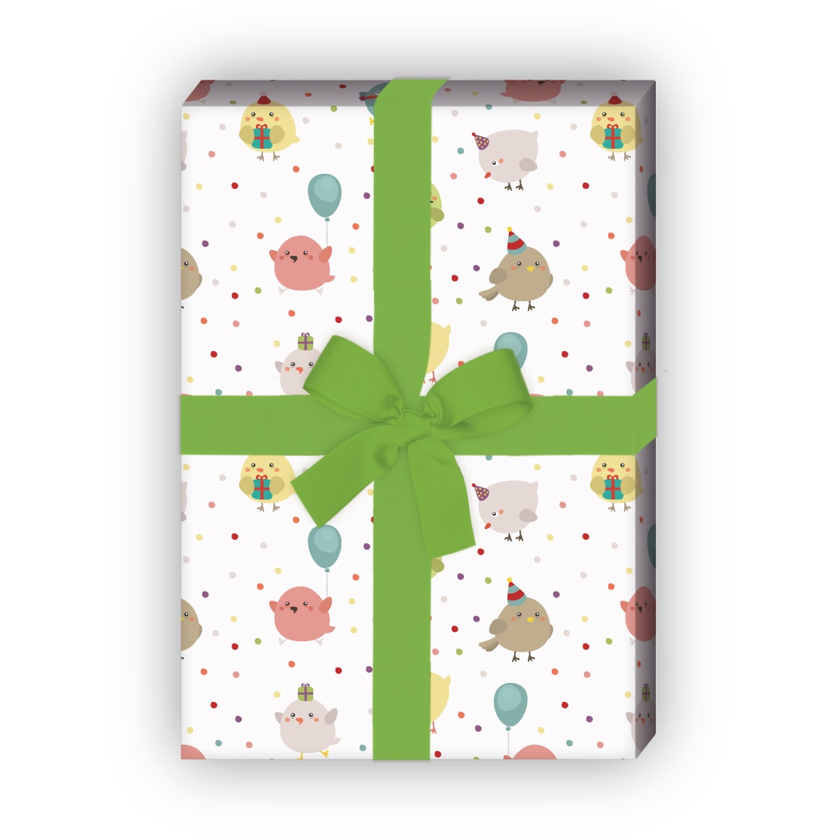 Kartenkaufrausch: Lustiges Geburtstags Geschenkpapier mit aus unserer Geburtstags Papeterie in weiß
