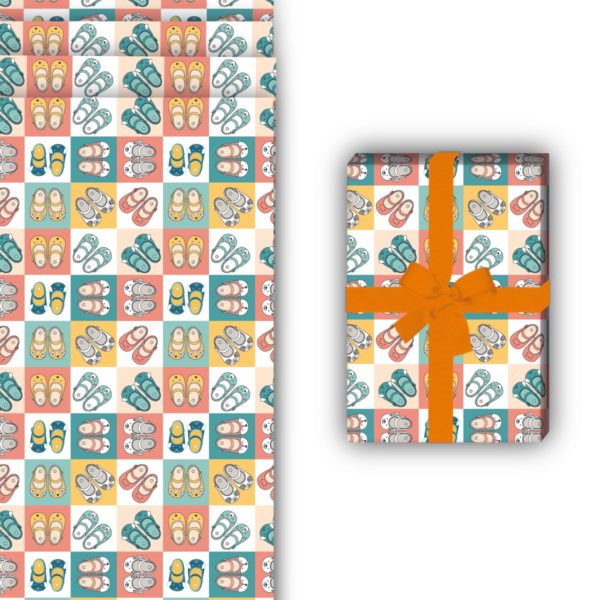 Baby Geschenkverpackung: Nettes Baby Geschenkpapier zur von Kartenkaufrausch in multicolor