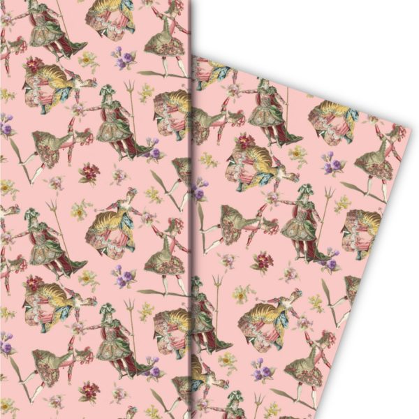 Kartenkaufrausch: Elegantes Theater Geschenkpapier mit aus unserer florale Papeterie in rosa