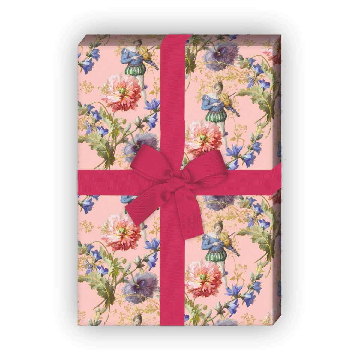 Kartenkaufrausch: Elegantes Blumen Geschenkpapier mit aus unserer Designer Papeterie in rosa