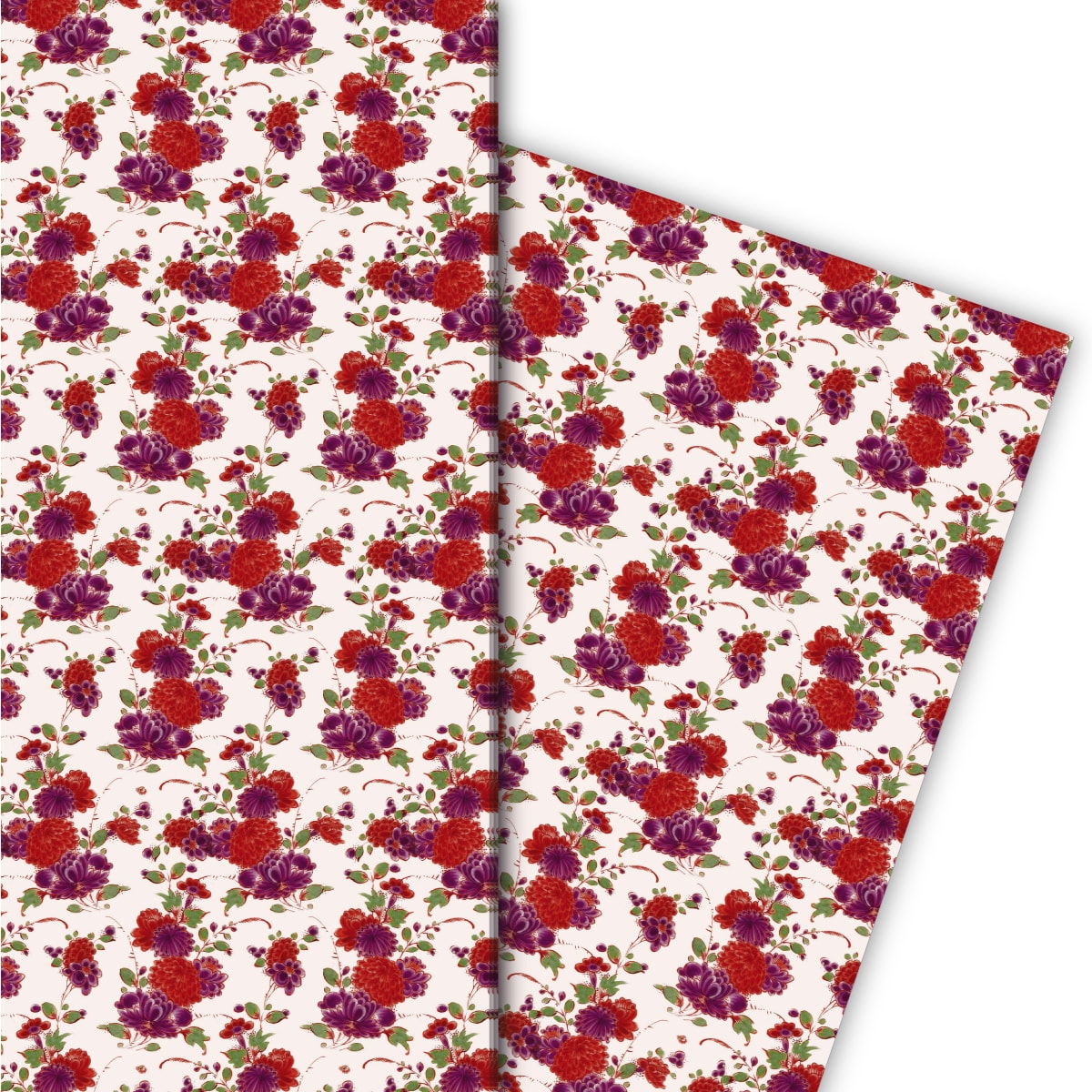 Kartenkaufrausch: Hübsches Geschenkpapier für tolle aus unserer florale Papeterie in weiß