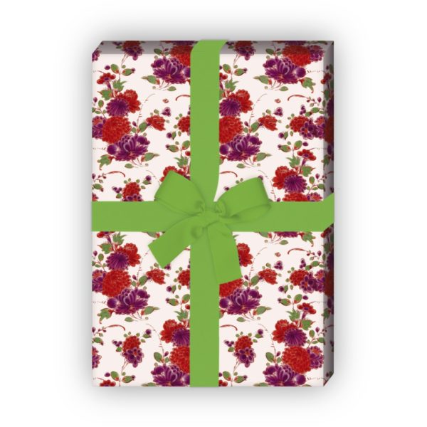 Kartenkaufrausch: Hübsches Geschenkpapier für tolle aus unserer florale Papeterie in weiß