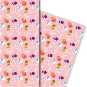 Kartenkaufrausch: Elegantes Geschenkpapier mit grafischen aus unserer florale Papeterie in rosa
