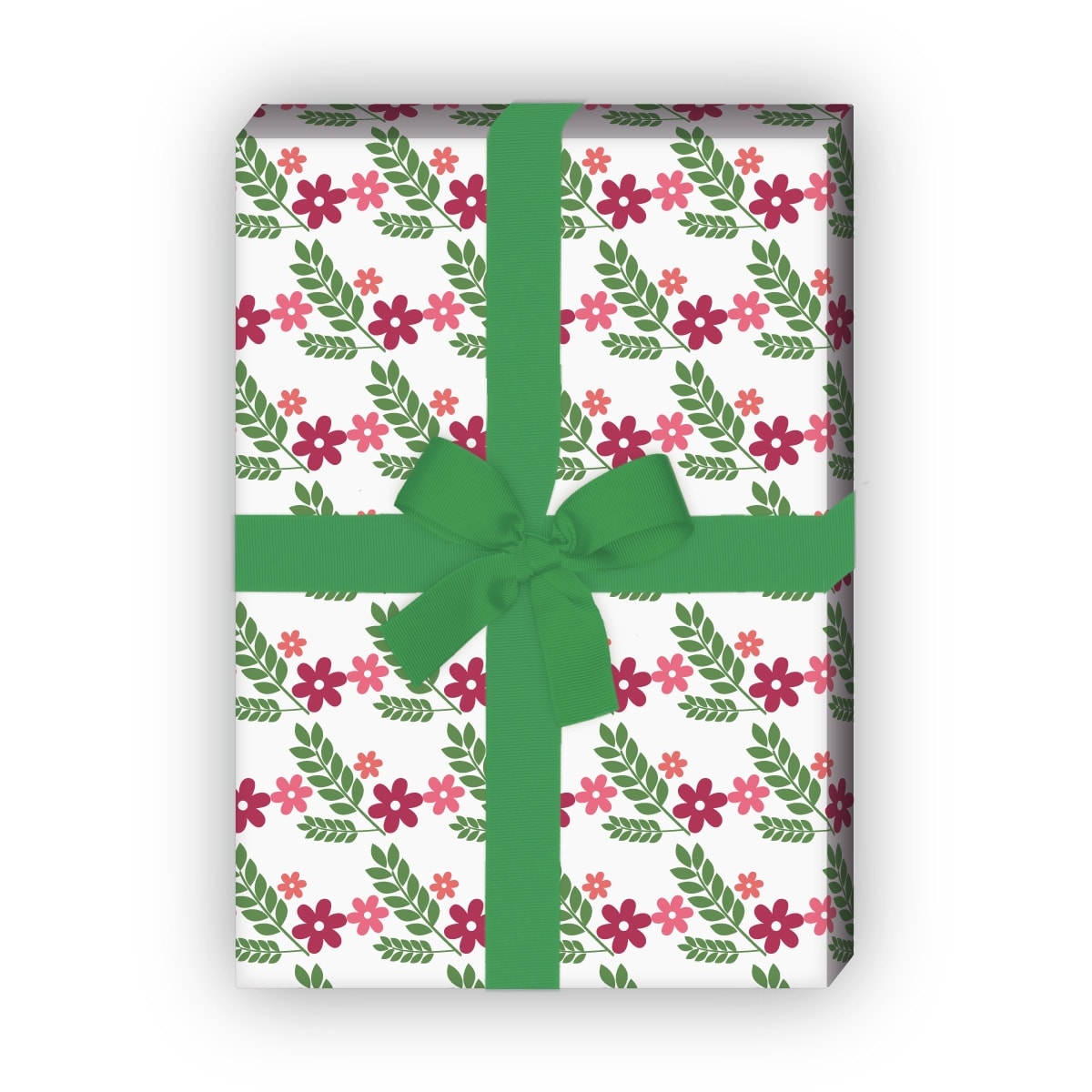 Kartenkaufrausch: Schönes Geschenkpapier mit Streu-Blumen aus unserer florale Papeterie in weiß