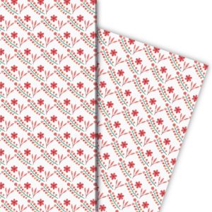 Kartenkaufrausch: Schönes Muster Geschenkpapier mit aus unserer florale Papeterie in rot