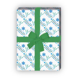 Kartenkaufrausch: Schönes Muster Geschenkpapier mit aus unserer florale Papeterie in blau