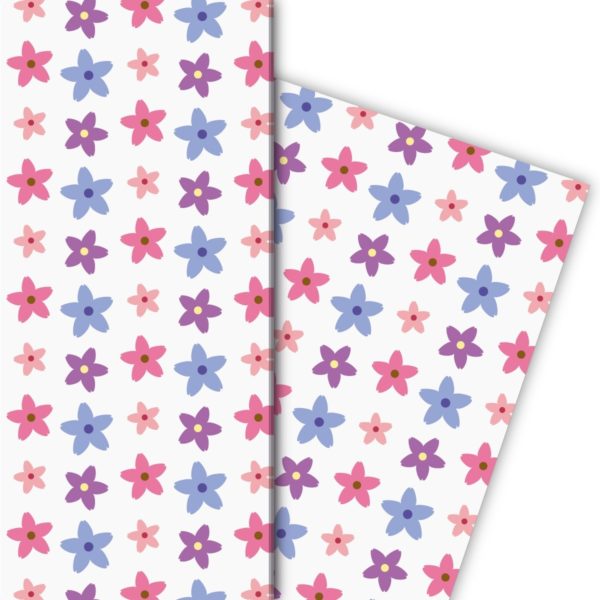 Kartenkaufrausch: 70er Jahre Sternen Blüten aus unserer florale Papeterie in lila