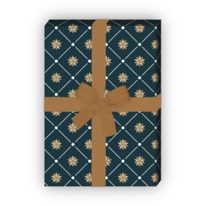 Kartenkaufrausch: Edles Sternen Mosaik Geschenkpapier aus unserer Weihnachts Papeterie in grün