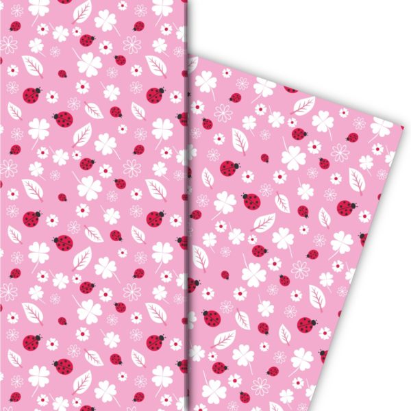 Kartenkaufrausch: Glücks bringendes Geschenkpapier mit aus unserer Glücks Papeterie in rosa