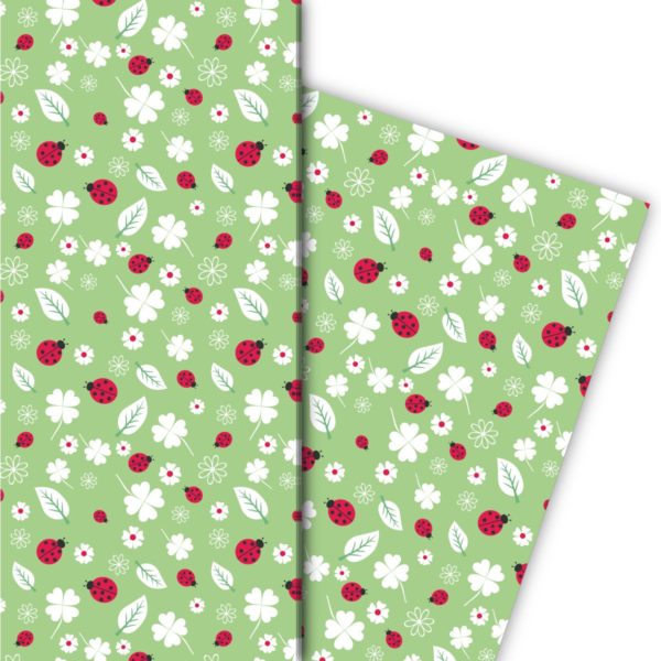 Kartenkaufrausch: Glücks bringendes Geschenkpapier mit aus unserer Glücks Papeterie in grün