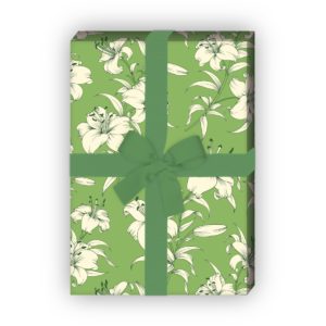 Kartenkaufrausch: Exotisches Sommer Geschenkpapier mit aus unserer florale Papeterie in grün