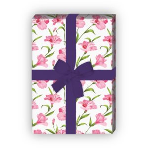 Kartenkaufrausch: Edles Sommer Geschenkpapier mit aus unserer florale Papeterie in weiß