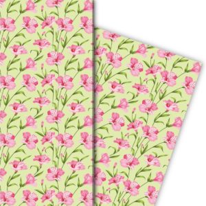 Kartenkaufrausch: Edles Sommer Geschenkpapier mit aus unserer florale Papeterie in grün
