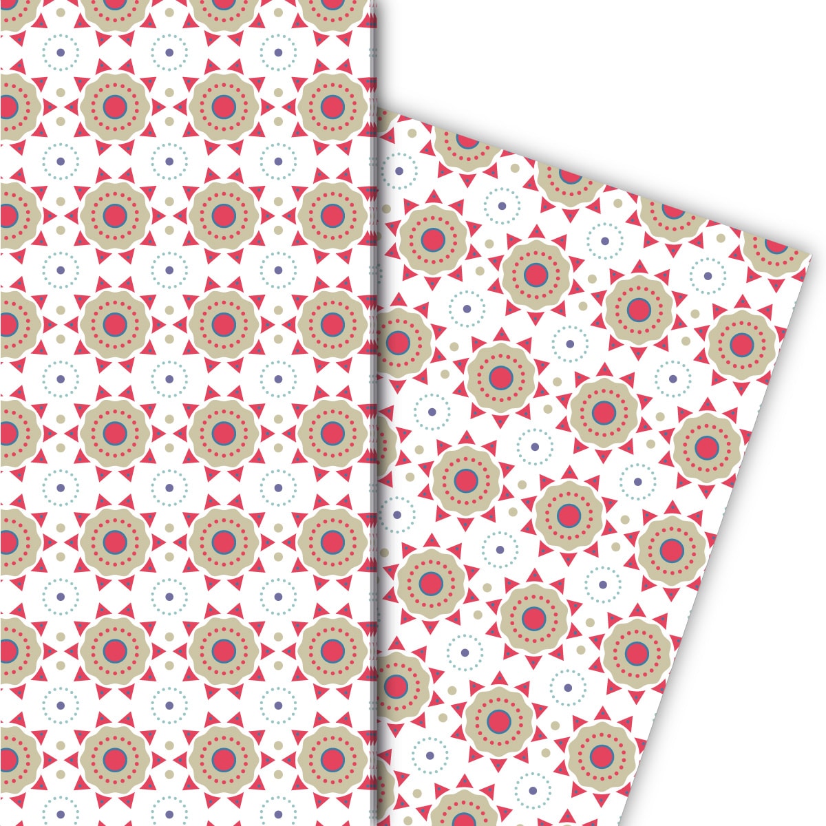 Kartenkaufrausch: 70er Jahre Sternen Geschenkpapier aus unserer Designer Papeterie in rot
