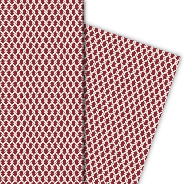 Kartenkaufrausch: Elegantes Geschenkpapier mit Knoten aus unserer Designer Papeterie in rot