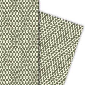 Kartenkaufrausch: Elegantes Geschenkpapier mit Knoten aus unserer Designer Papeterie in grün