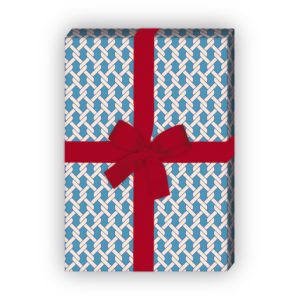 Kartenkaufrausch: Elegantes Geschenkpapier mit Knoten aus unserer Designer Papeterie in blau