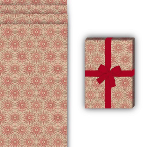 Designer Geschenkverpackung: Ornamentales Geschenkpapier für liebevolle von Kartenkaufrausch in rosa