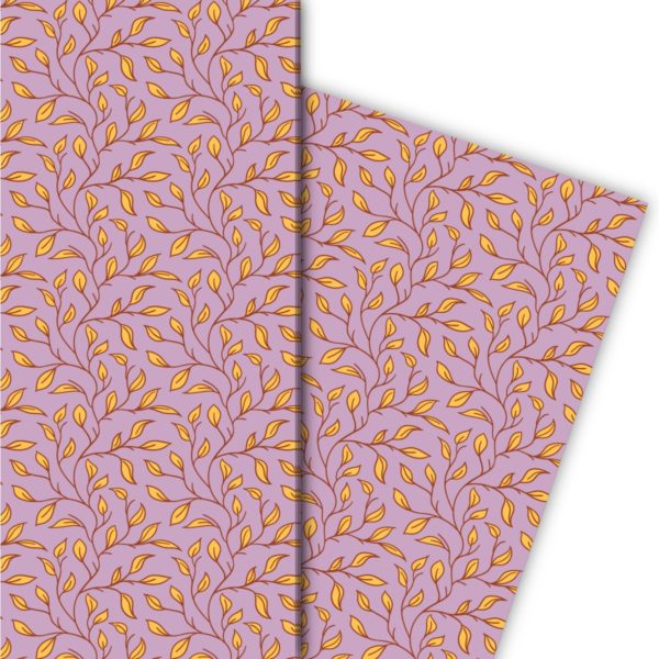 Kartenkaufrausch: Edles florales Geschenkpapier mit aus unserer Natur Papeterie in lila