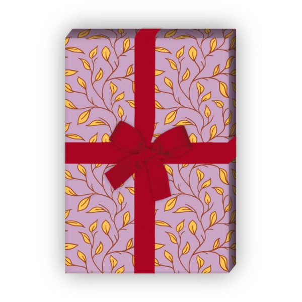 Kartenkaufrausch: Edles florales Geschenkpapier mit aus unserer Natur Papeterie in lila