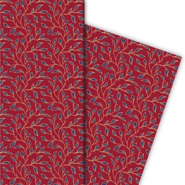 Kartenkaufrausch: Edles florales Geschenkpapier mit aus unserer Natur Papeterie in rot