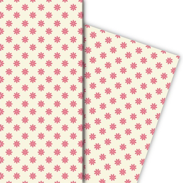 Kartenkaufrausch: Frisches Geschenkpapier mit klassischem aus unserer florale Papeterie in rosa