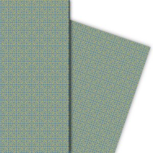 Kartenkaufrausch: Vintage Kreis Geschenkpapier im aus unserer Designer Papeterie in blau