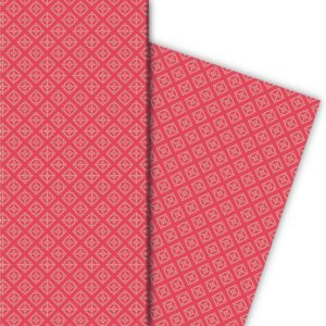 Kartenkaufrausch: Retro Kachel Geschenkpapier im aus unserer Designer Papeterie in rosa