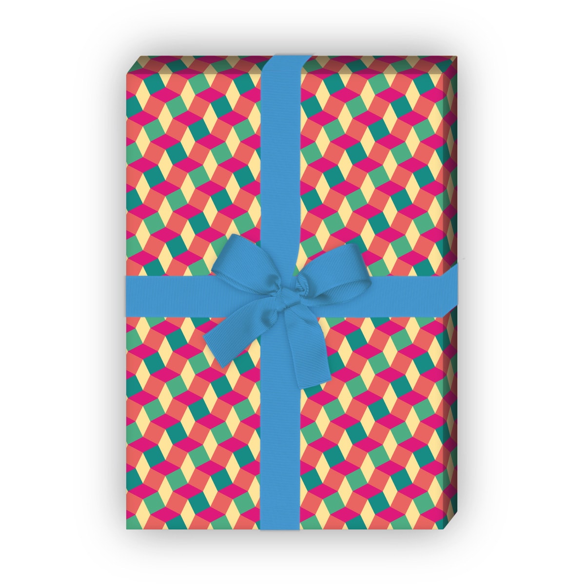 Kartenkaufrausch: Klein gemustertes Geschenkpapier im aus unserer Designer Papeterie in rosa