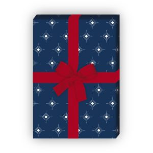 Kartenkaufrausch: Indigo Geschenkpapier mit kleinem aus unserer Designer Papeterie in dunkel blau