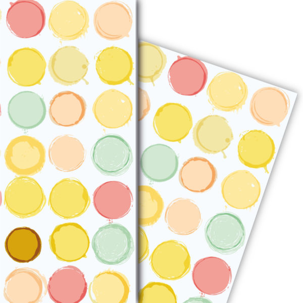 Kartenkaufrausch: Schickes Punkte Geschenkpapier für aus unserer Designer Papeterie in gelb