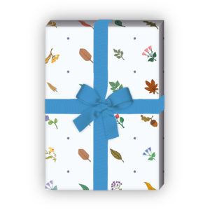 Kartenkaufrausch: Leichtes florales Geschenkpapier mit aus unserer florale Papeterie in weiß