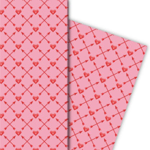 Kartenkaufrausch: Romantisches Herz Geschenkpapier mit aus unserer Liebes Papeterie in rosa
