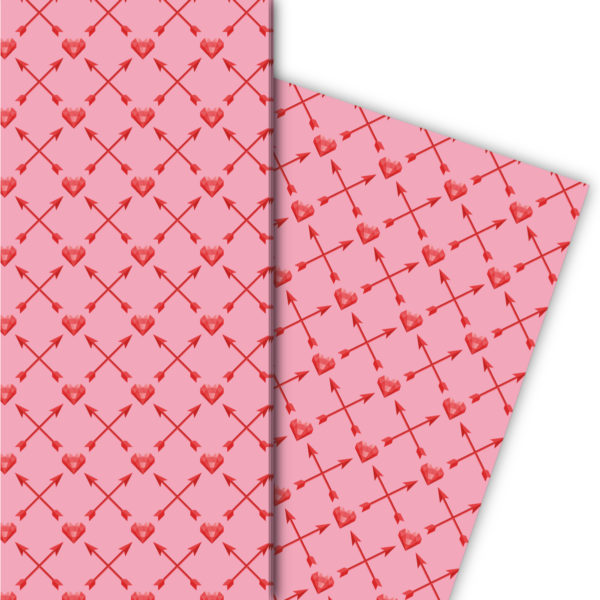 Kartenkaufrausch: Romantisches Herz Geschenkpapier mit aus unserer Liebes Papeterie in rosa