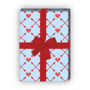 Kartenkaufrausch: Romantisches Herz Geschenkpapier mit aus unserer Liebes Papeterie in hellblau