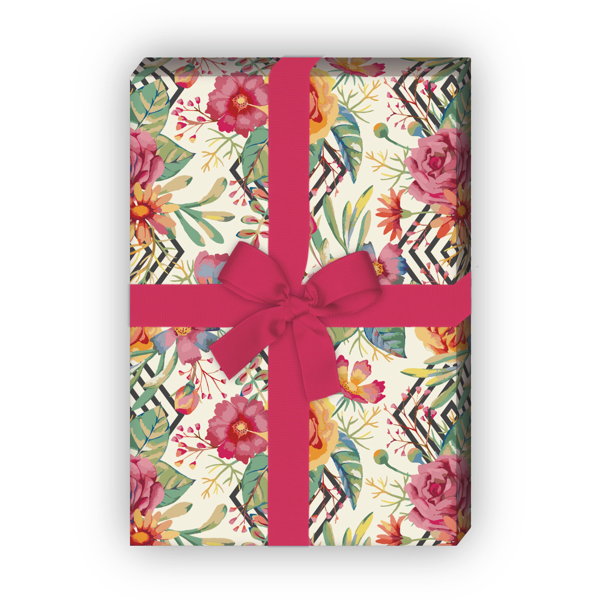 Kartenkaufrausch: Elegantes Geschenkpapier mit Rosen aus unserer florale Papeterie in beige