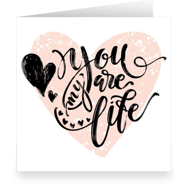 Kartenkaufrausch: romantische Liebeskarte mit Herz aus unserer Liebes Papeterie in rosa
