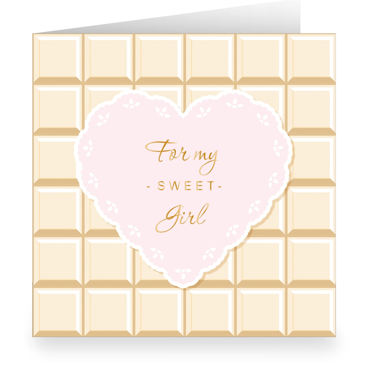 Kartenkaufrausch: Glückwunschkarte im Schokoladen Look aus unserer Geburtstags Papeterie in weiß