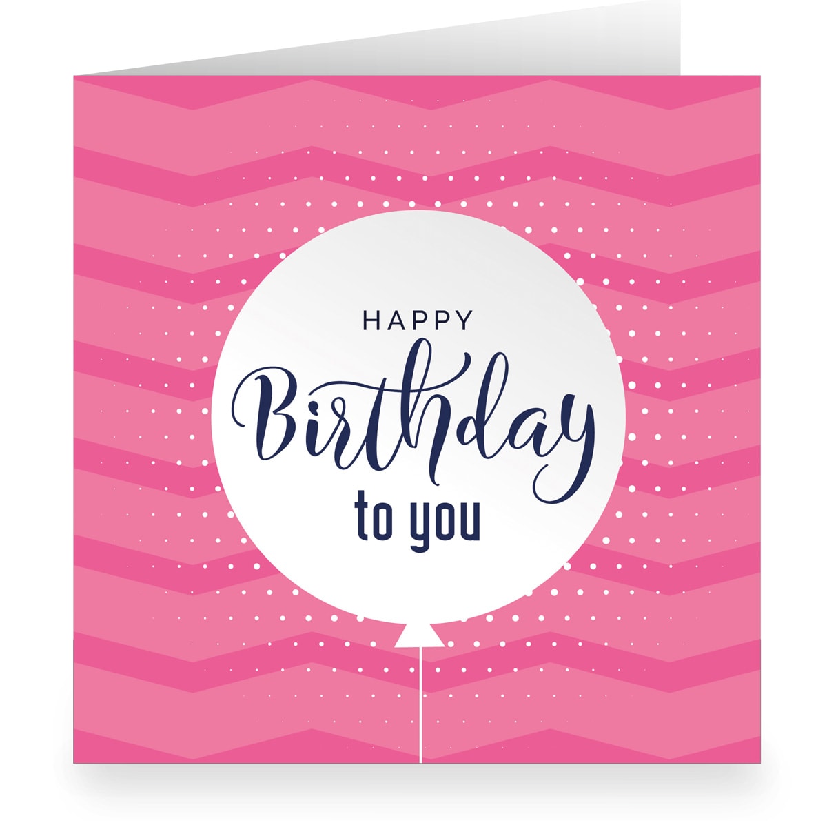 Kartenkaufrausch: Designer Geburtstagskarte mit Luftballon aus unserer Geburtstags Papeterie in pink