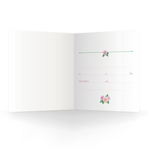 Für Familie, Freunde und Firma: rosa Einladungskarte mit Wunschtext in rosa aus unserer Geburtstags Papeterie