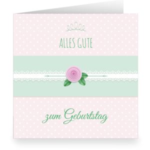 Kartenkaufrausch: Rosa Shabby chic Geburtstagskarte aus unserer Einladung Papeterie in rosa